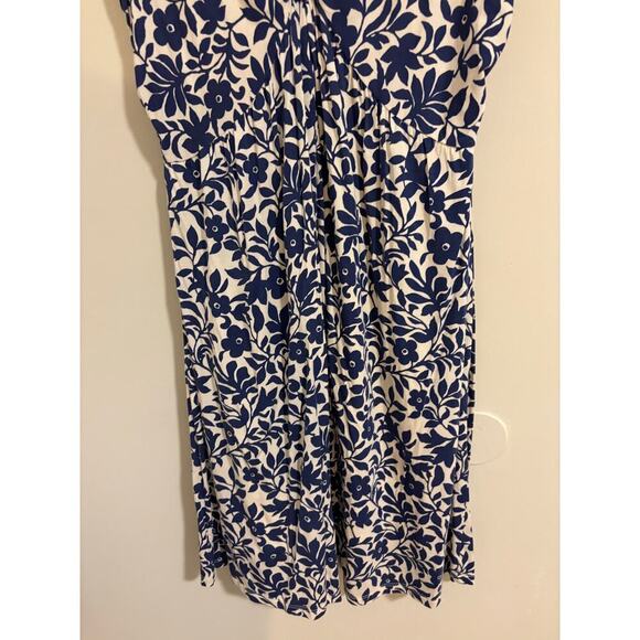 Garnet Hill floral blue dress sz 12 - Picture 3 of 11